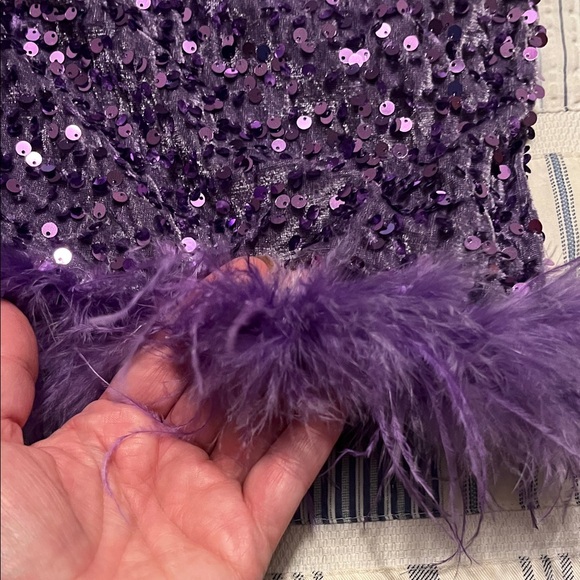 Purple Sequin Dress - Picture 5 of 6